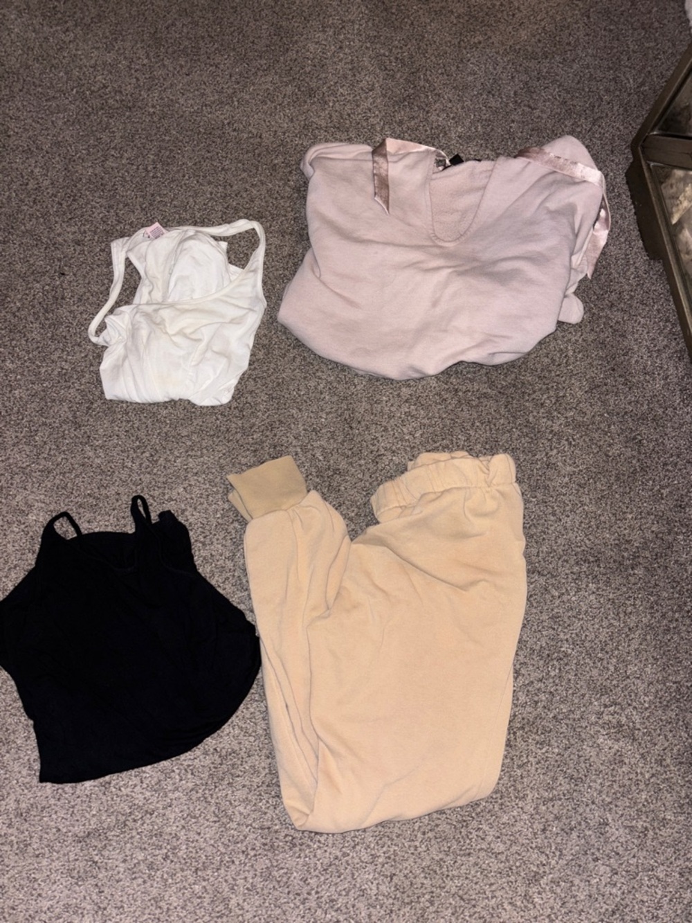 Victoria's Secret Light Pink Satin-Trim Hoodie
